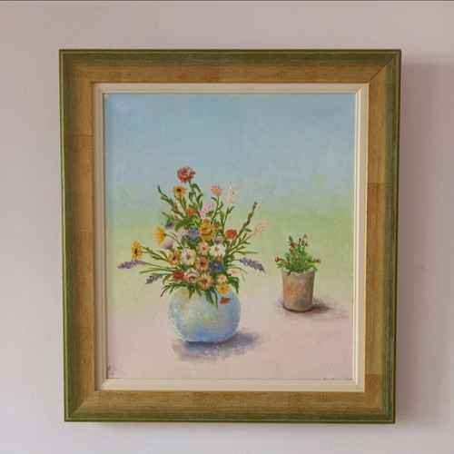 Signed oil painting used 51x46 cm in frame