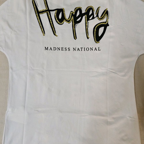 Madness National Couture women's top t-shirt new with rhinestone skull design