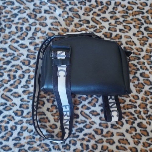 FRNC black crossbody bag used, eco leather