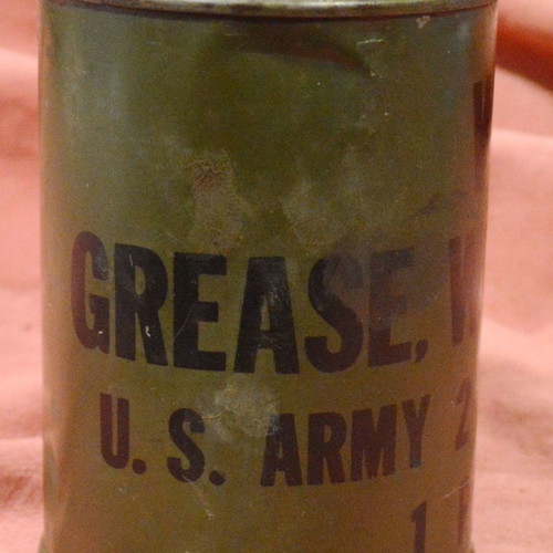 American military grease package WW2 used, one pound