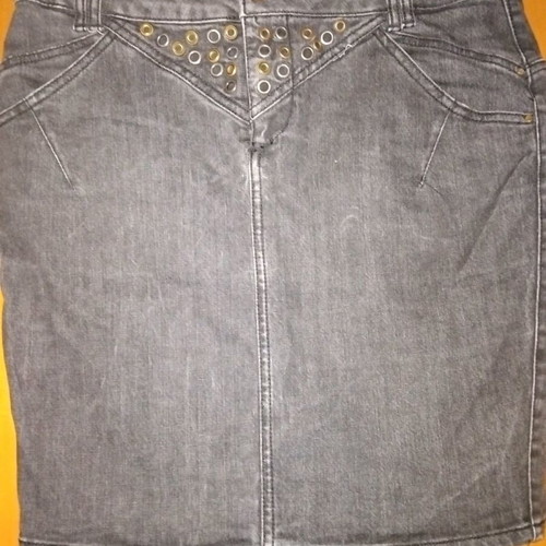 Black denim skirt with studs like new