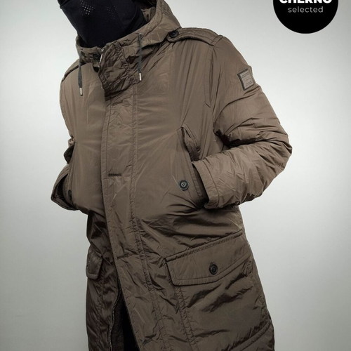 Dekker hooded goose down jacket XL like new, brown-gray