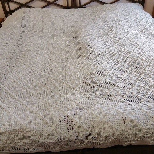 Handmade blanket like new, cotton, 50 years old, unused