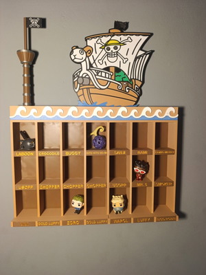 One Piece x Kinder Joy 3D принтирана поставка за дисплей с 21 именувани места
