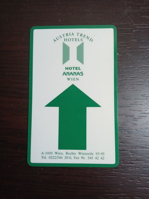 Ananas Hotel Wien Austrian Trend Hotels Plastic Key new