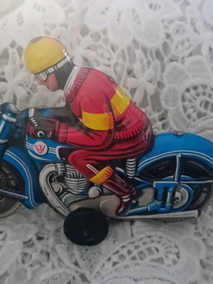 Vintage metal motorcycle from West Germany in excellent condition