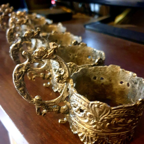 Vintage glass holders used with ornate design