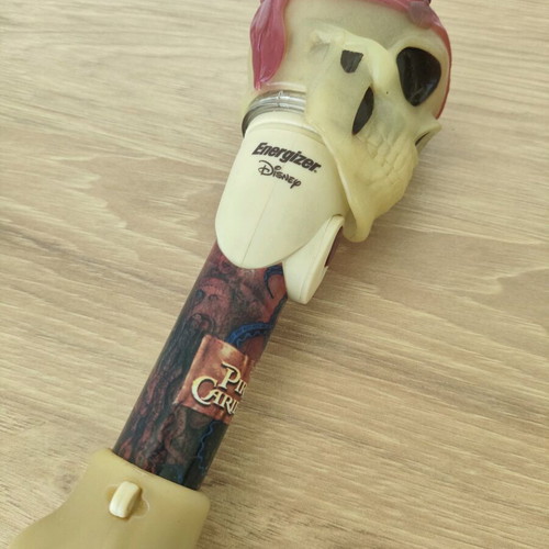 Energizer Pirates of the Caribbean flashlight used, collectible