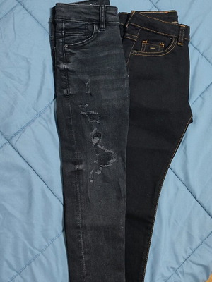 Zara kids black jeans like new, pack of 2, 110 cm