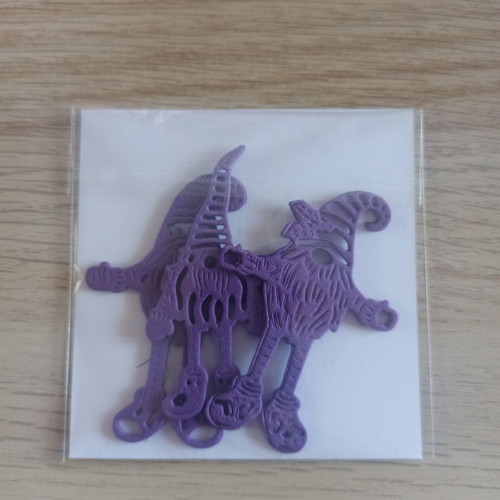 Purple foam gnomes set of 3 pieces new