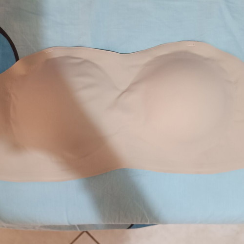 Strapless bra Shein new, beige, size large, removable transparent straps