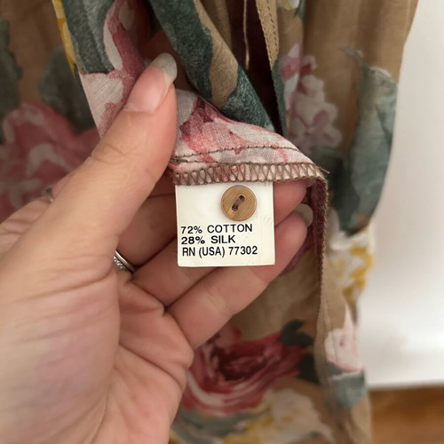 Zara floral cotton shirt like new