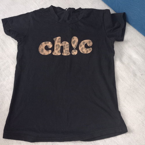 Women's short-sleeve black cotton blouse medium like new
