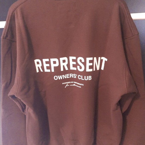 Represent Owners CLUB sweatshirt size Large like new, brown