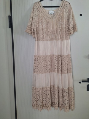 InEra Beige Midi Maxi Dress New Plus Size