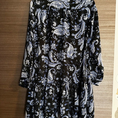 Zara dress with buttons like new, black and blue, size S