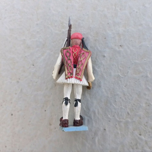 Evzones Athens figure with red uniform like new