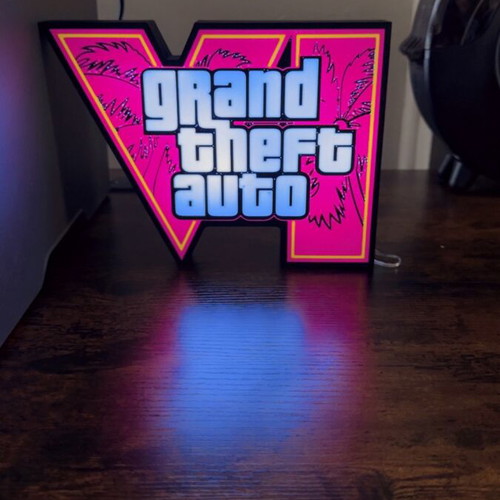 GTA 6 LED Lightbox Gaming Decor new