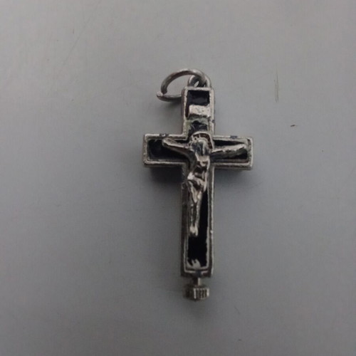 Vintage opening cross pendant talisman 4cm from Jerusalem with screw