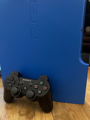 Sony PlayStation 3 Slim Custom Blue Edition σαν καινούργιο, πλήρες πακέτο