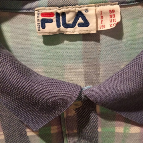 Fila vintage polo shirt XXL made in Italy used, multicolor