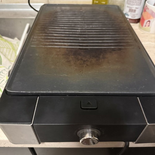 WMF LONO Tischgrill electric grill used, 2300W, flat and ridged plate