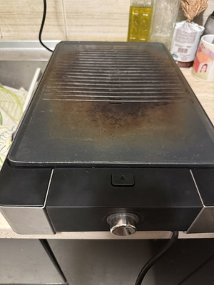 WMF LONO Tischgrill electric grill used, 2300W, flat and ridged plate