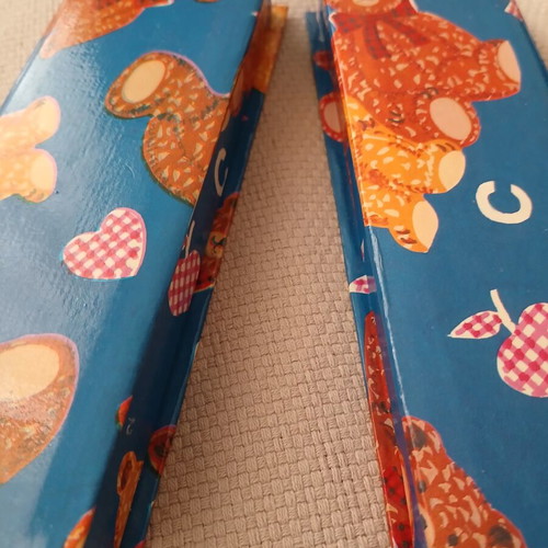 Vintage Teddy Bear Pencil Case with 10 Matching Pencils