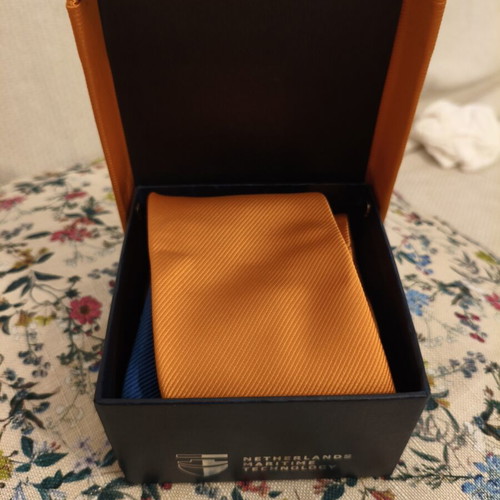 Professional tie Netherlands Maritime Technology like new, blue and orange