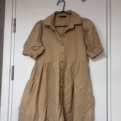 Waikiki short dress, beige color, size S
