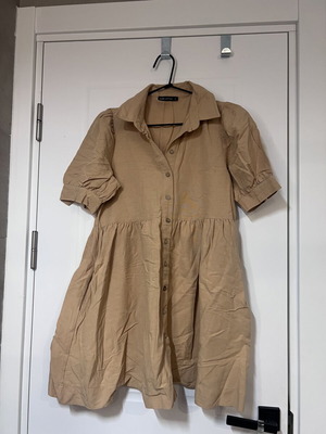 Waikiki short dress, beige color, size S