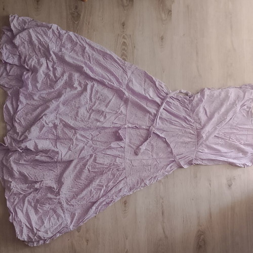 Maxi wrap dress with diamond pattern and tie under bust