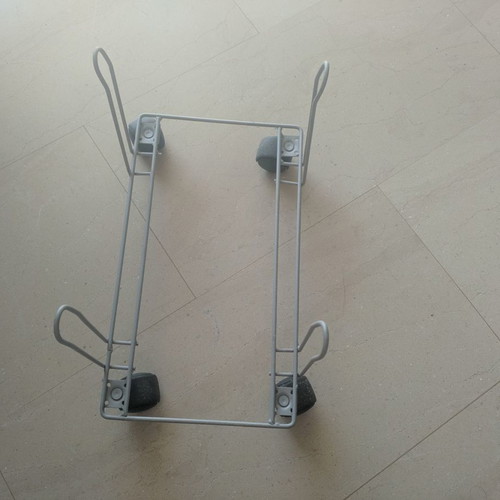 Metal computer tower stand like new with wheels