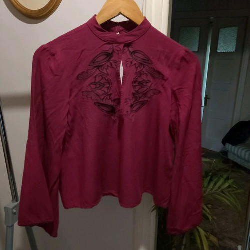 Minkpink boho blouse red new, size S/M