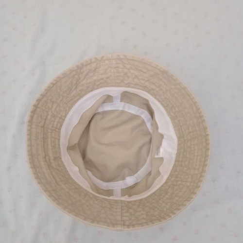 Bucket hat new, beige with Acropolis print, one size