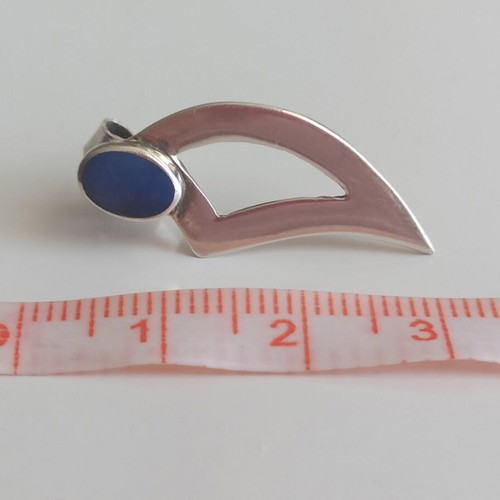 Handmade silver 925 earrings with lapis lazuli like new