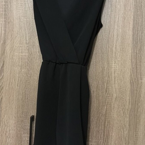 Black Sleeveless Playsuit with Wrap V Neck like new