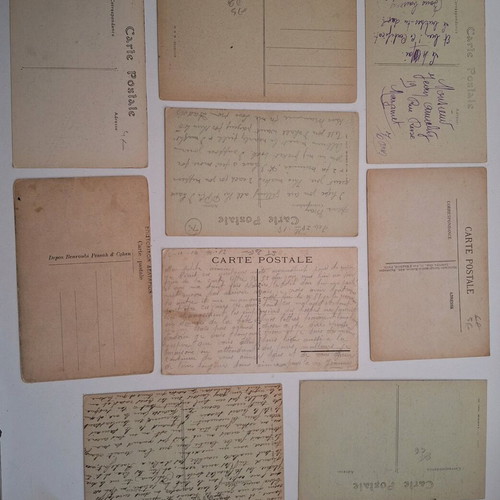 Prewar card postal used, pack of 9 Saint Sophia Thessaloniki