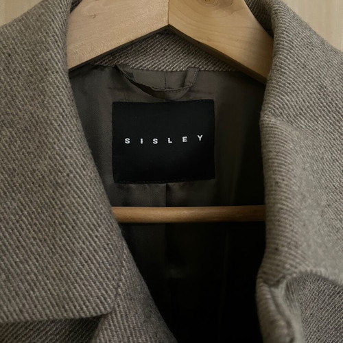 Sisley coat like new, grey and beige