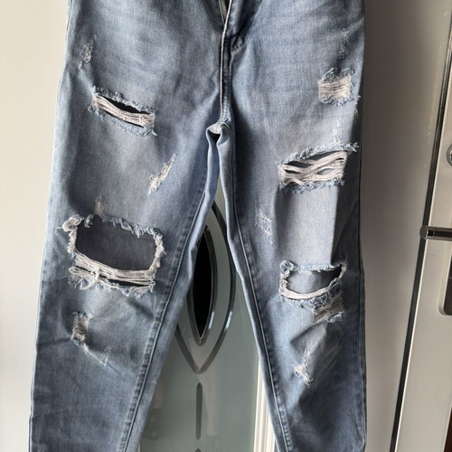 Jeans ripped, like new, blue, size XS