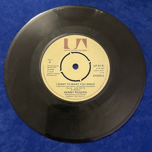 Kenny Rogers 7 Inch Vinyl Record used, country