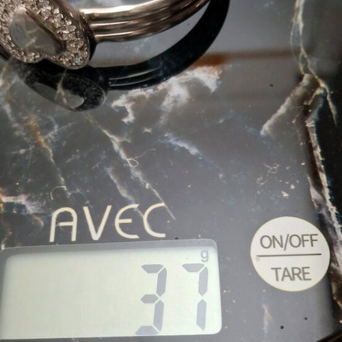 Ασημένιο βραχιόλι 925 σαν καινούργιο με λευκά ζιργκόν καρδιά