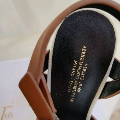 Versace sandals new, beige and brown, size 39