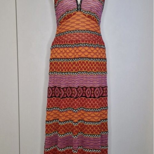 cecilia prado knit dress knitted long with V… corseted