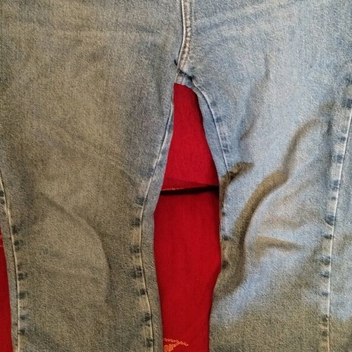 Zara crop jeans like new, size S, blue with frayed hem