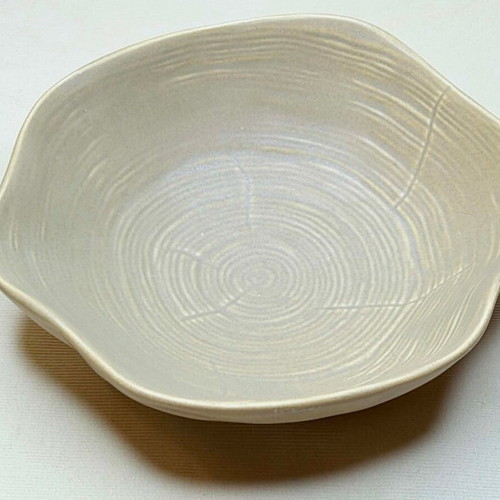 Stoneware plate Espiel Professional with wavy design, diameter 21.5 cm like new