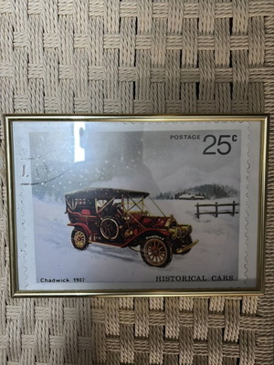 Retro frame with car like new, 30x24