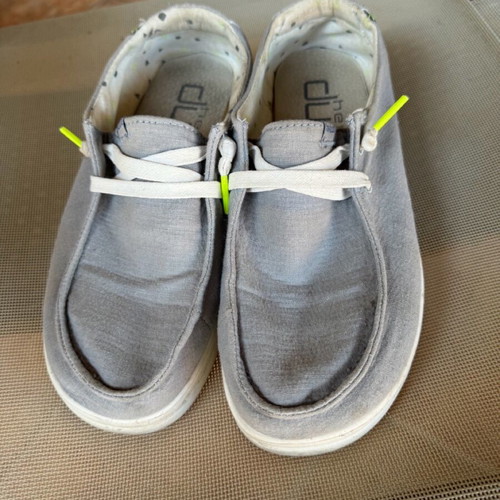 Hey Dude women's athletic shoes like new, size 37, white and blue