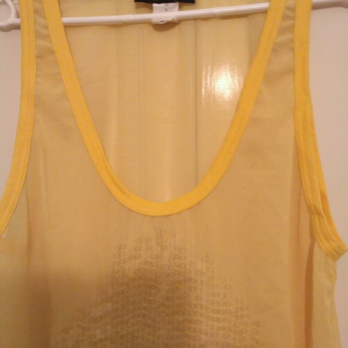 Transparent tank top used, yellow, size L, Mymoo