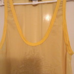 Transparent tank top used, yellow, size L, Mymoo